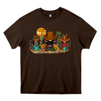 Chocolate Brown western gnomies Heavy Core Tee - FaDigitalArtStudio