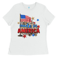 White made in america Ladies Tee - Zillion Design Studio