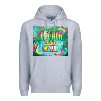 Heather Grey teacher mode off Premium Hoodie - TumblerDesignByShophia