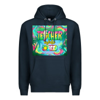 Navy teacher mode off Premium Hoodie - TumblerDesignByShophia
