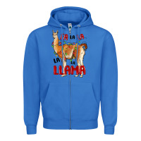 True Royal christmas llama Zipper Hoodie - LillyAllenDesigns