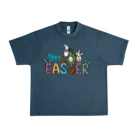 Midnight Navy cross rabbit gnomes happy easter Urban Heavy Tee - Jasminsmagicworld