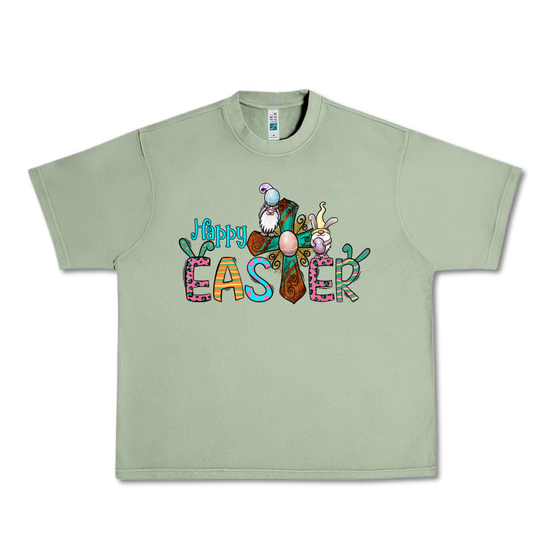 Cross Rabbit Gnomes Happy Easter Urban Heavy Tee by Jasminsmagicworld | Teevron
