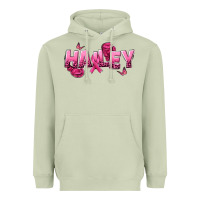 Personalized Pink Cancer Themed Name Heavyweight Hoodie | Teevron
