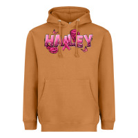 Meerkat Personalized Pink Cancer Themed Name Heavyweight Hoodie - NancyCooperArtShop