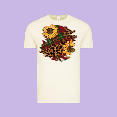 Christmas Leopard Sunflower Vintage Tee Designed By Barkaloodesign