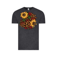 Vintage Black Christmas leopard sunflower Vintage Tee - BarkalooDesign