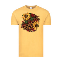 Vintage Mustard Christmas leopard sunflower Vintage Tee - BarkalooDesign