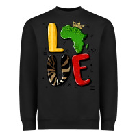 Black africa love Heavyweight Sweatshirt - MaliasSmallBusiness