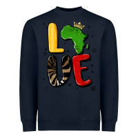 Navy africa love Heavyweight Sweatshirt - MaliasSmallBusiness