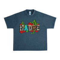 Midnight Navy madre with roses and cactus Urban Heavy Tee - AdoDesignShop