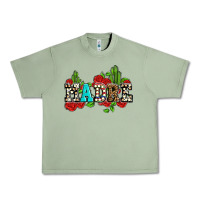 Oil Green madre with roses and cactus Urban Heavy Tee - AdoDesignShop
