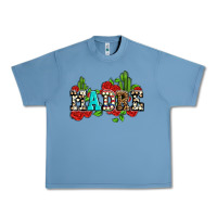 Pebble Blue madre with roses and cactus Urban Heavy Tee - AdoDesignShop