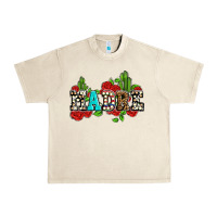 Sandshell madre with roses and cactus Urban Heavy Tee - AdoDesignShop