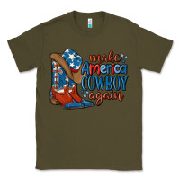 Army Green make america cowboy again Classic Tee - MaliasSmallBusiness