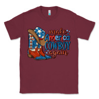 Burgundy make america cowboy again Classic Tee - MaliasSmallBusiness