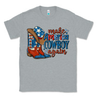 Heather Grey make america cowboy again Classic Tee - MaliasSmallBusiness