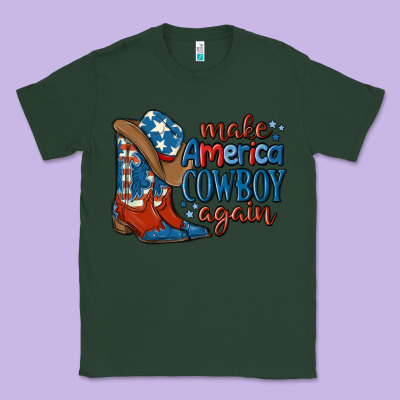 Make America Cowboy Again Classic Tee Designed By Maliassmallbusiness