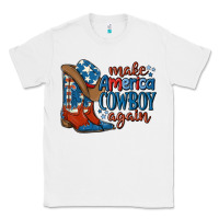 White make america cowboy again Classic Tee - MaliasSmallBusiness