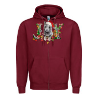 Burgundy Russian Blue Cat Joy Zipper Hoodie - LillyAllenDesigns