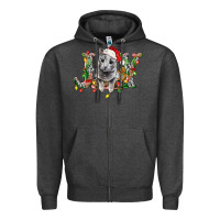 Charcoal Heather Russian Blue Cat Joy Zipper Hoodie - LillyAllenDesigns