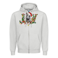 Dove Grey Russian Blue Cat Joy Zipper Hoodie - LillyAllenDesigns