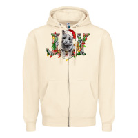Sandshell Russian Blue Cat Joy Zipper Hoodie - LillyAllenDesigns