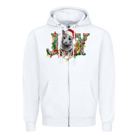 White Russian Blue Cat Joy Zipper Hoodie - LillyAllenDesigns