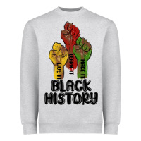 Heather Grey black history malia Heavyweight Sweatshirt - MaliasSmallBusiness