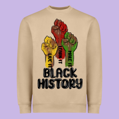 Black History Malia Heavyweight Sweatshirt Designed By Maliassmallbusiness