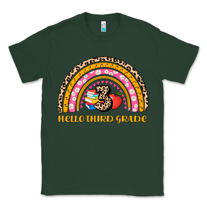 Back To School Rainbow Hello Third Grade Classic Tee by AdoDesignShop | Teevron