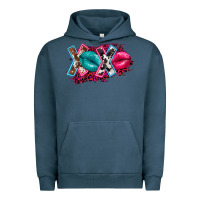 Pigment Midnight Navy Western xoxo Urban Hoodie - FaDigitalArtStudio