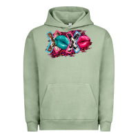 Pigment Oil Green Western xoxo Urban Hoodie - FaDigitalArtStudio