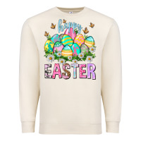 Sandshell Happy Easter with eggs Premium Sweatshirt - NancyCooperArtShop