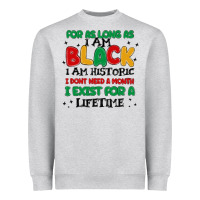 Heather Grey black  lifetime Heavyweight Sweatshirt - MaliasSmallBusiness