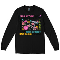 Black hair stylist typography Long Sleeve Tee - MaliasSmallBusiness