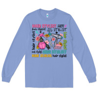 Hair Stylist Typography Long Sleeve Tee | Teevron