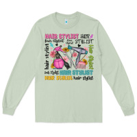 Matcha hair stylist typography Long Sleeve Tee - MaliasSmallBusiness