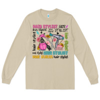 Mushroom hair stylist typography Long Sleeve Tee - MaliasSmallBusiness