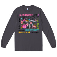 Smoke hair stylist typography Long Sleeve Tee - MaliasSmallBusiness