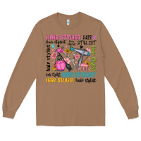 Toasted Coconut hair stylist typography Long Sleeve Tee - MaliasSmallBusiness