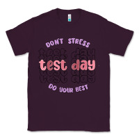 Plum dont stress test day do your best Classic Tee - MaliasSmallBusiness