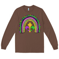 Chestnut mardi gras fleur de lis rainbow Long Sleeve Tee - JahusDesignShop