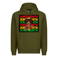 Army Green juneteenth cute kid Premium Hoodie - TumblerDesignByShophia