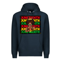 Navy juneteenth cute kid Premium Hoodie - TumblerDesignByShophia
