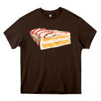 Chocolate Brown white christmas cake Heavy Core Tee - FaDigitalArtStudio
