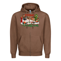 Chestnut siamese cat meowy christmas Zipper Hoodie - LillyAllenDesigns