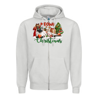 Dove Grey siamese cat meowy christmas Zipper Hoodie - LillyAllenDesigns