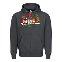 Smoke siamese cat meowy christmas Zipper Hoodie - LillyAllenDesigns