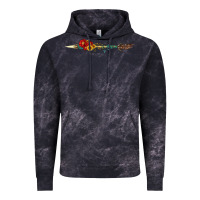 Cloud Black flowers and arrow with gemstone Vintage Hoodie - Artiststas